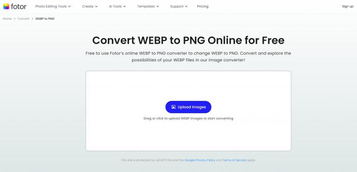 Fotor Webp i PNG Converter